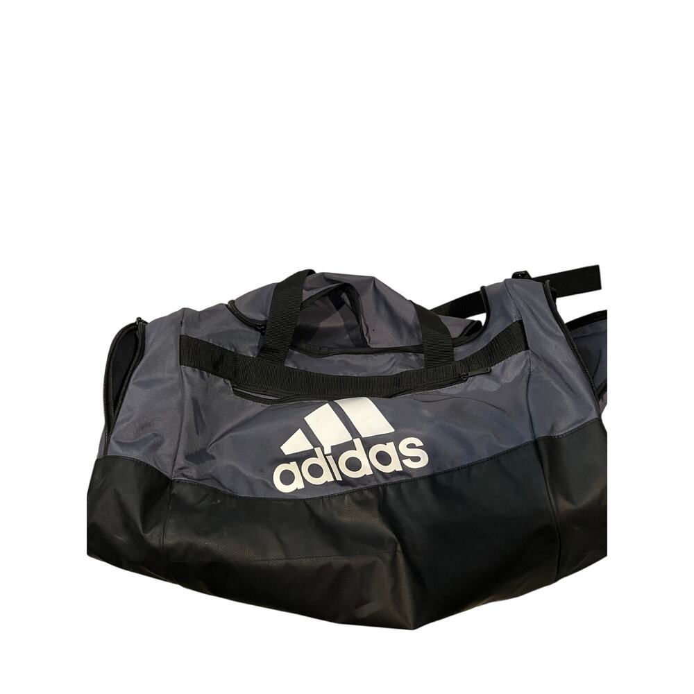 Adidas Defender Medium 20"x12"x10" Gray Black Duffel Bag